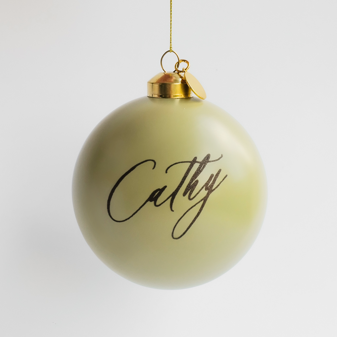 Personalized Bauble | Matcha Latte