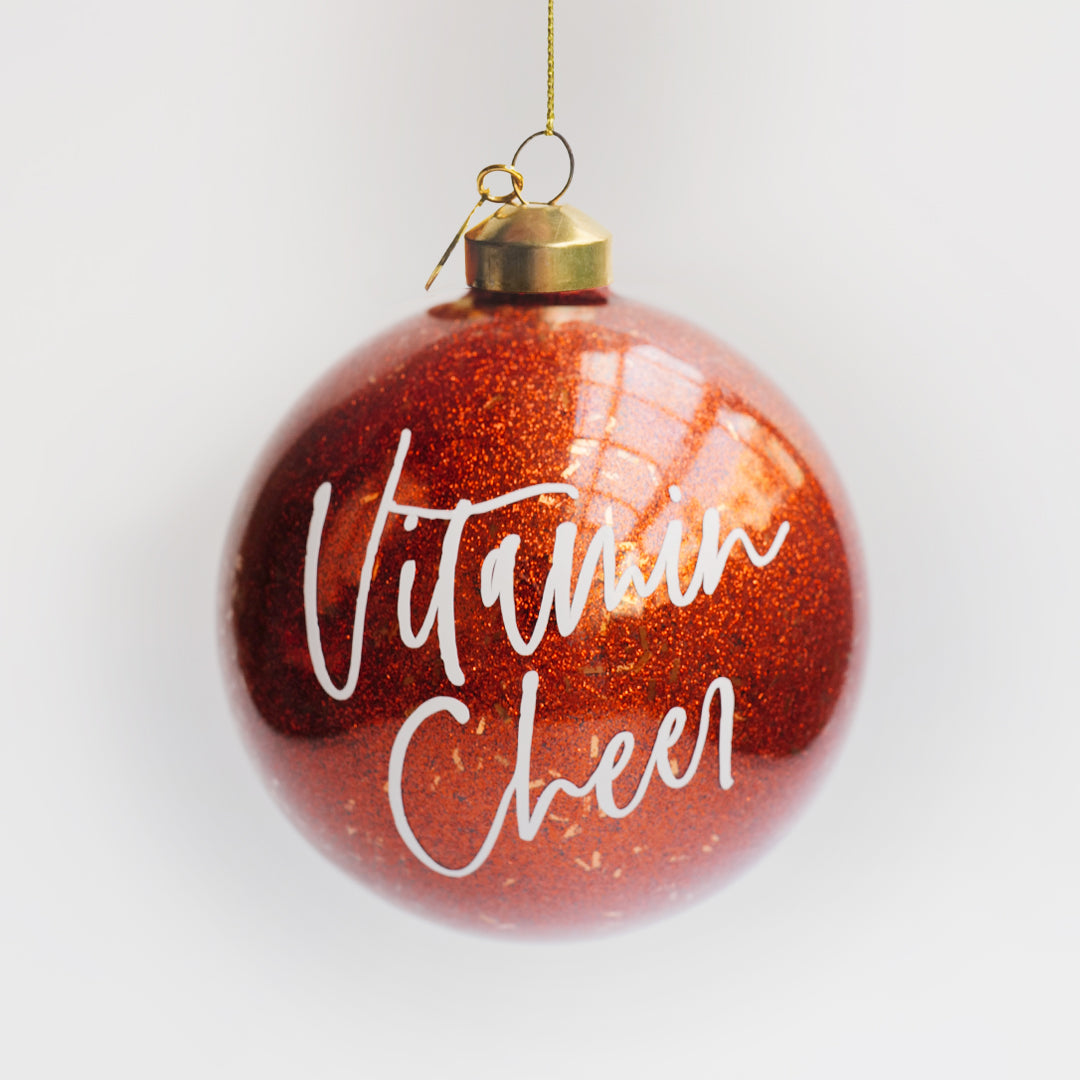 客製化玻璃聖誕球 | Show Girl 橘