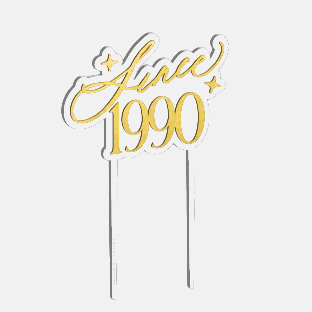 Personalized Double Layered Cake Topper