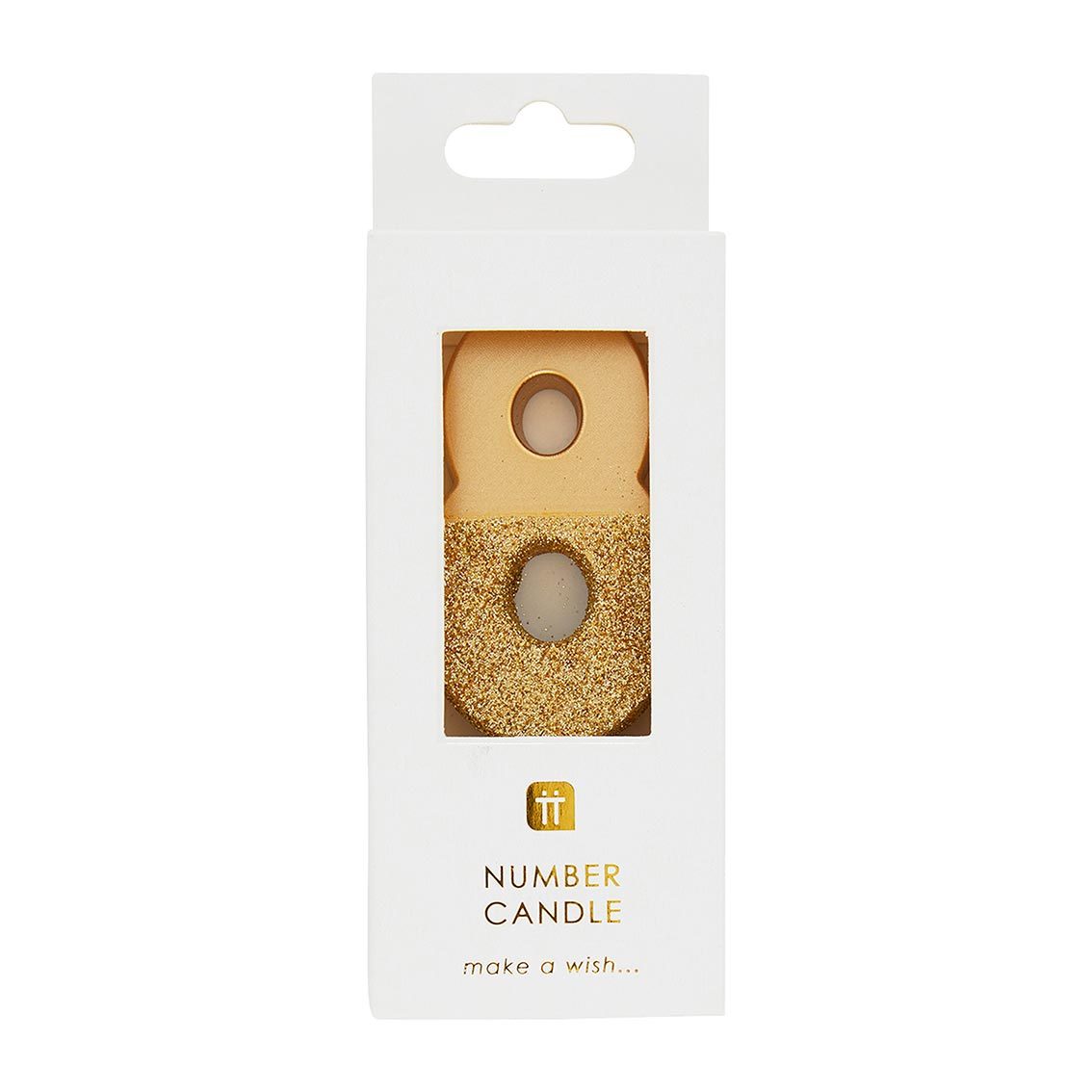 We Heart Birthdays Gold Glitter Number Candles