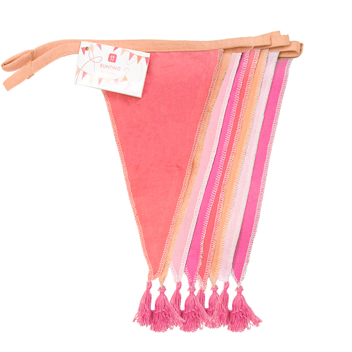 We Heart Birthdays Pink Fabric Bunting