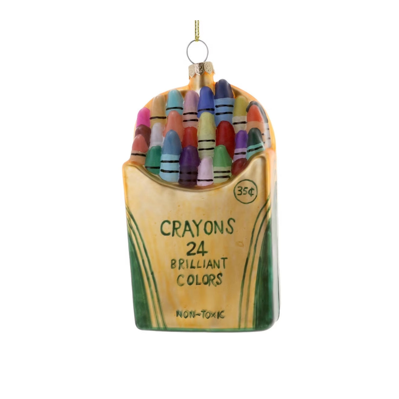 Crayon Box Glass Ornament