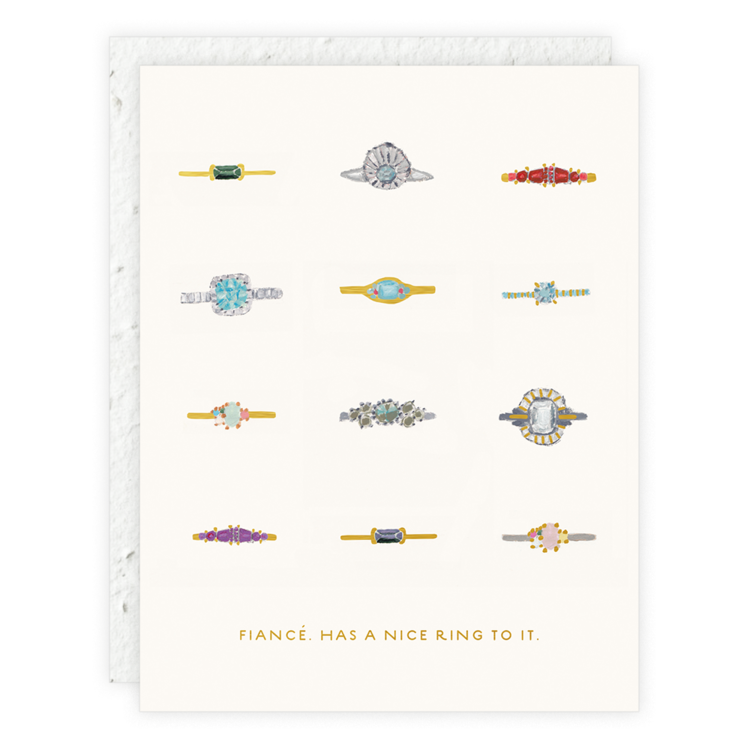 Fiancé has a nice ring to it | Wedding Card