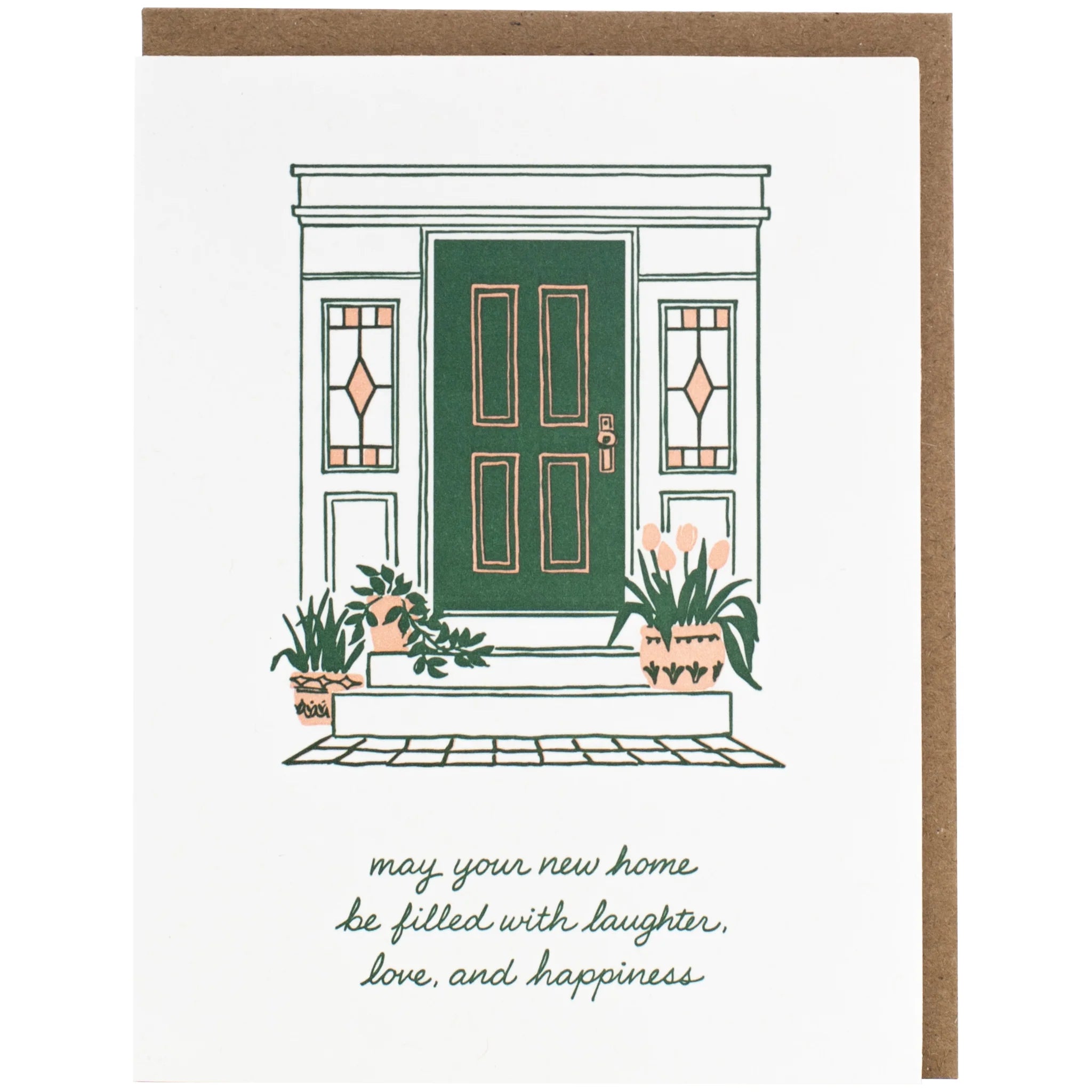 Green Door New Home Card | Greeting card
