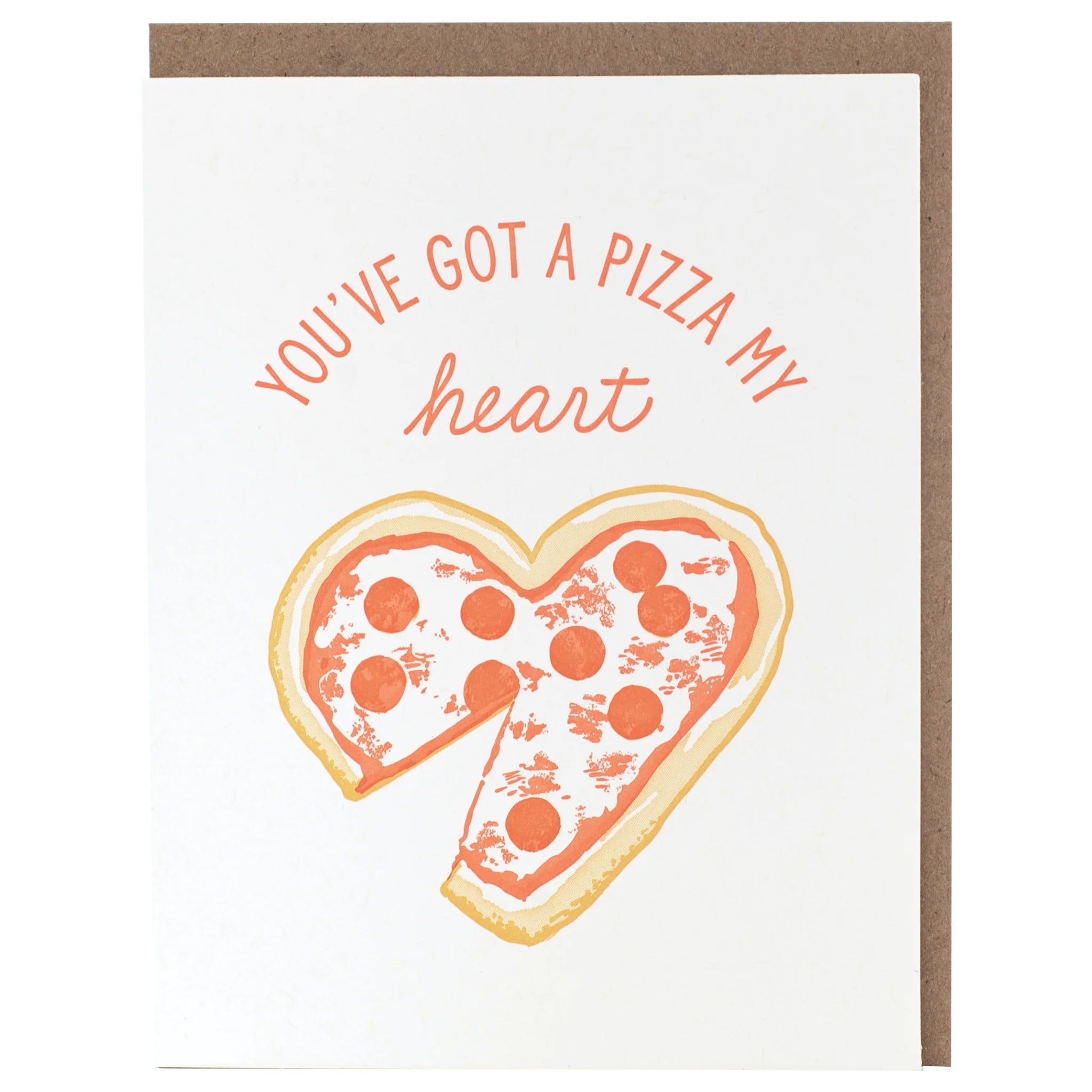 Heart Pizza Love Card | Greeting card