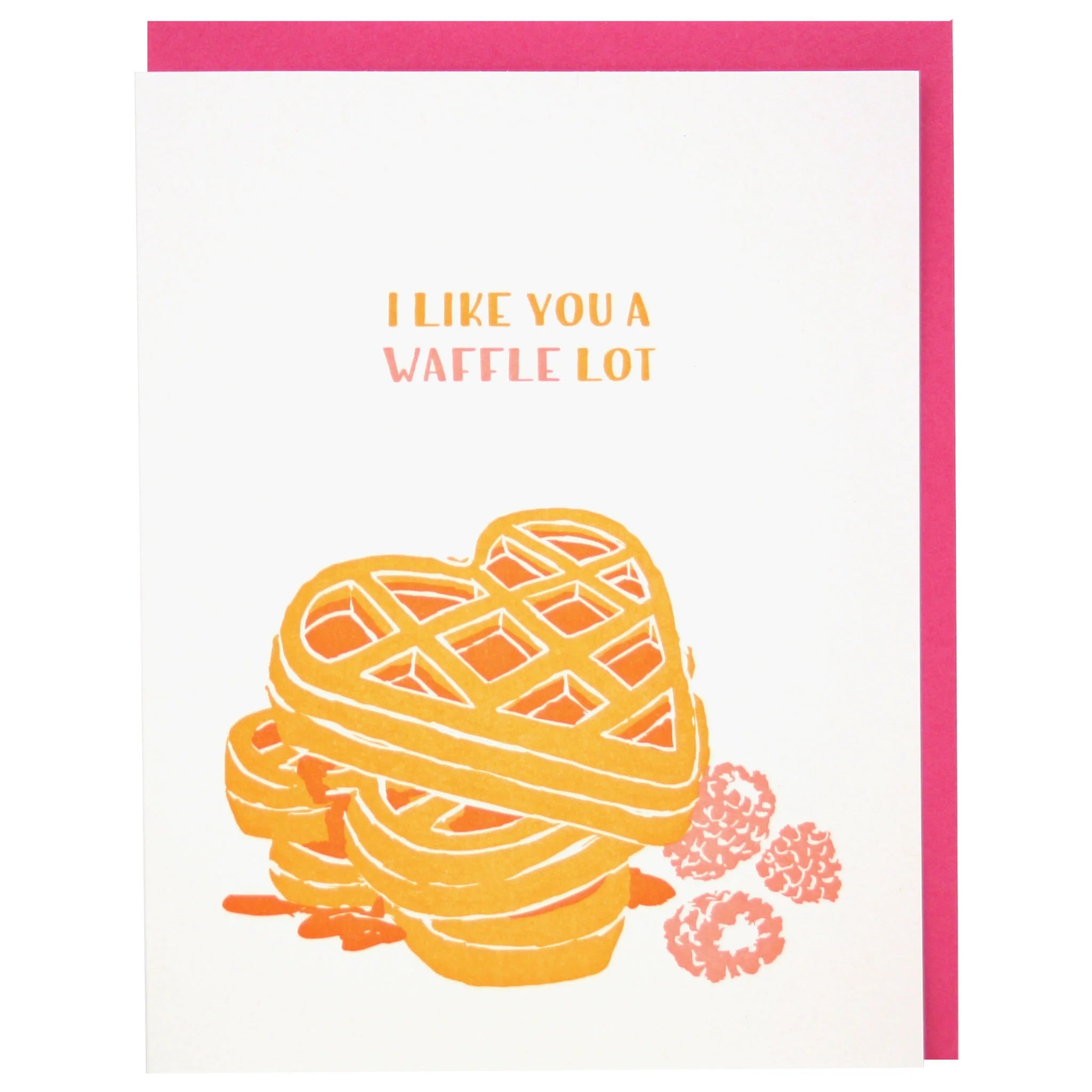 Heart Waffles Love Card