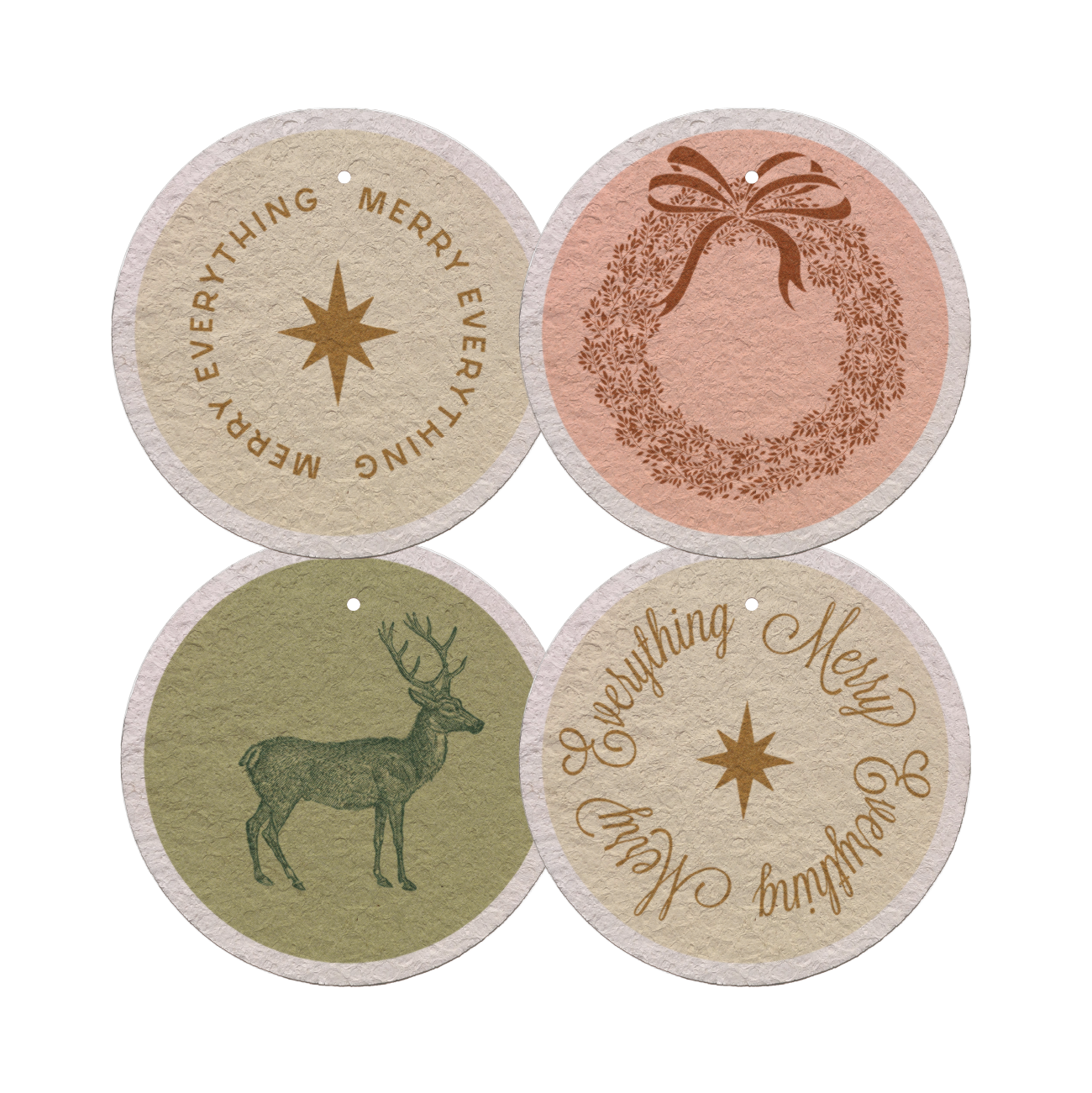 Festive Joy Cellulose Sponges (Set of 4)