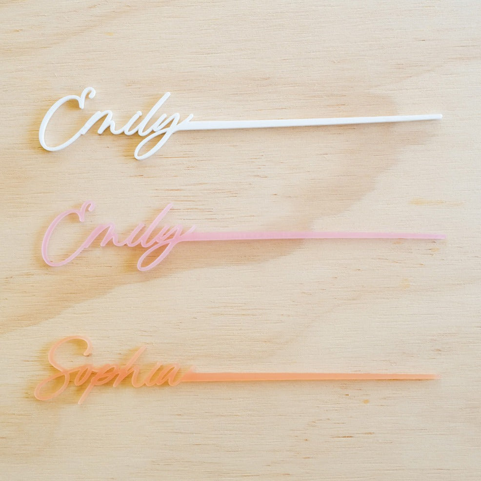 Personalized Stirrers | Stir Sticks - Name (Set of 6)