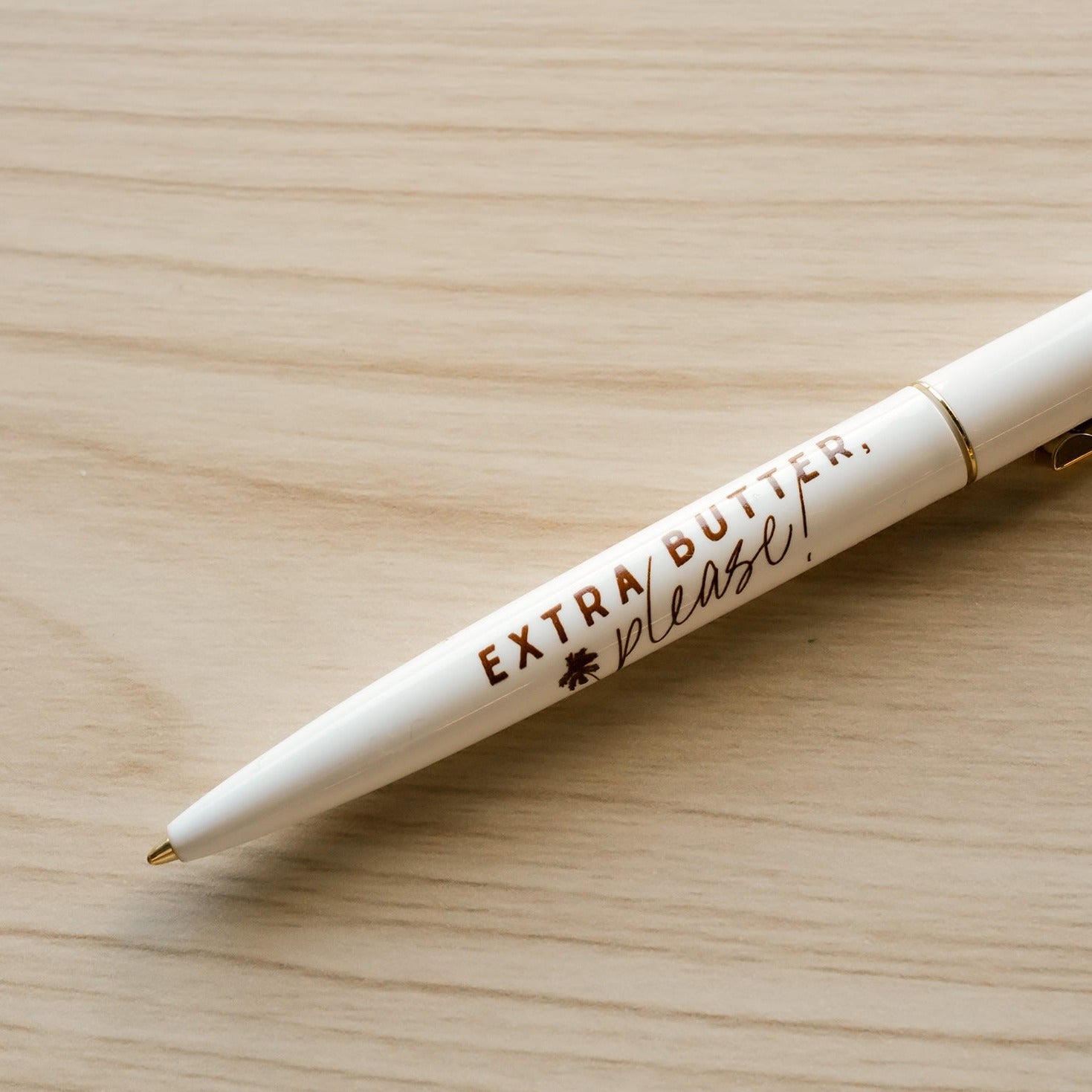 Things to celebrate Notepad + Extra Butter BIC Clic Gold Pen set