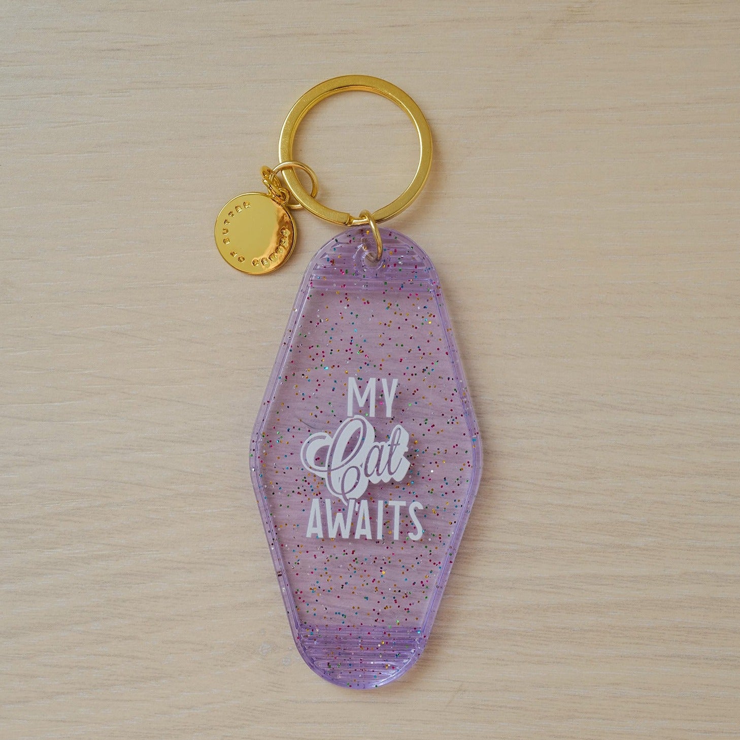 My Cat Awaits Motel Keychain