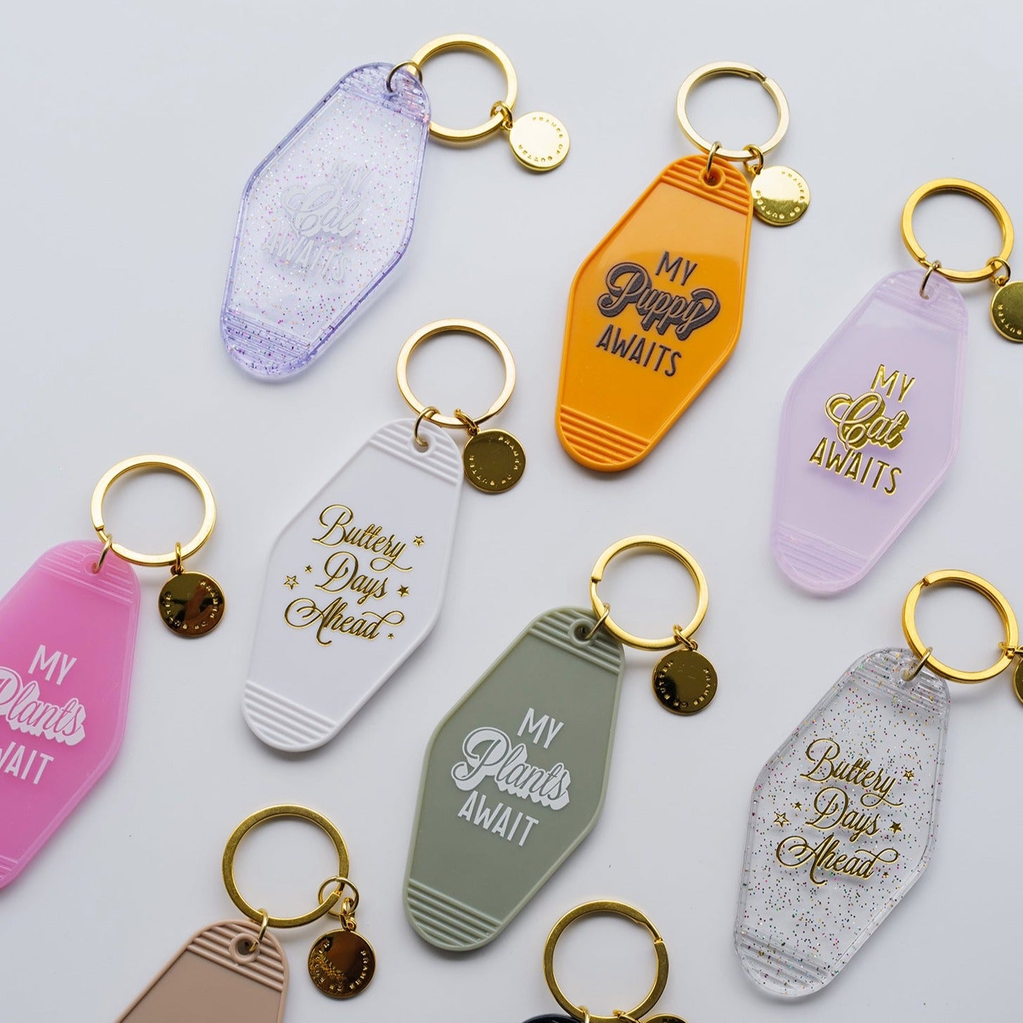 My Cat Awaits Motel Keychain