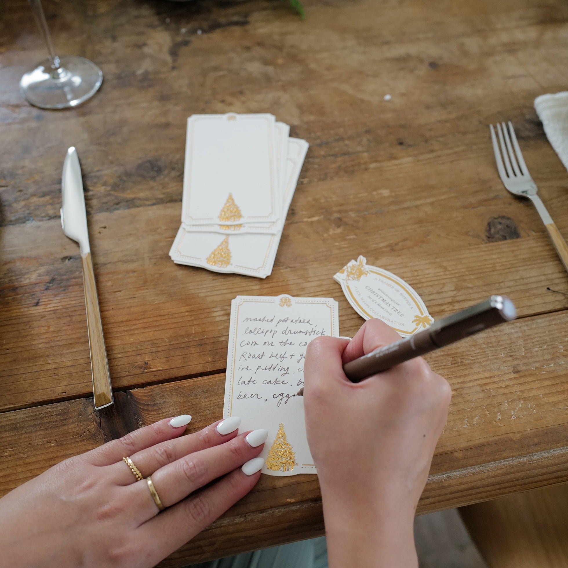 Alice x Butter Christmas Menu Card Set