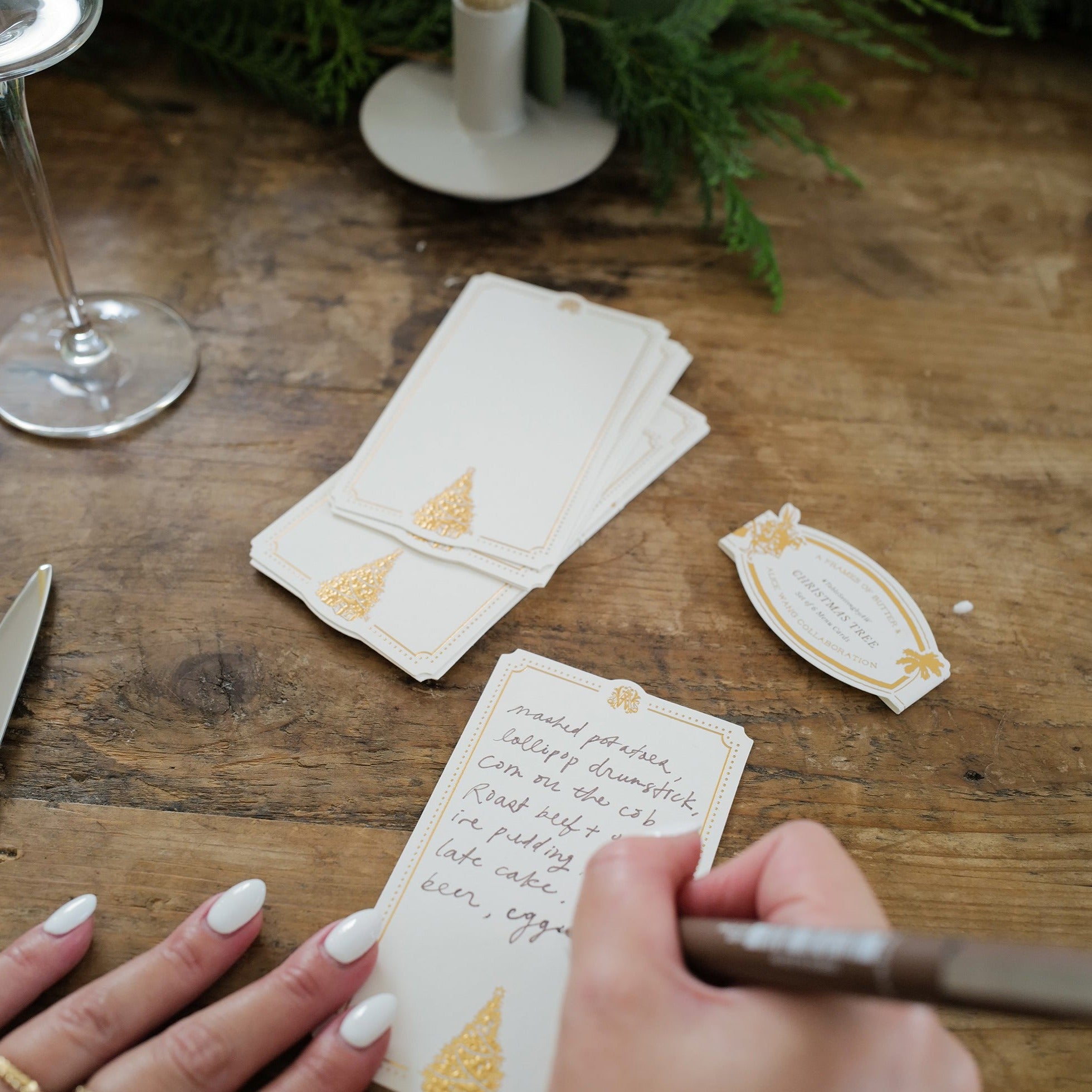 Alice x Butter Christmas Menu Card Set