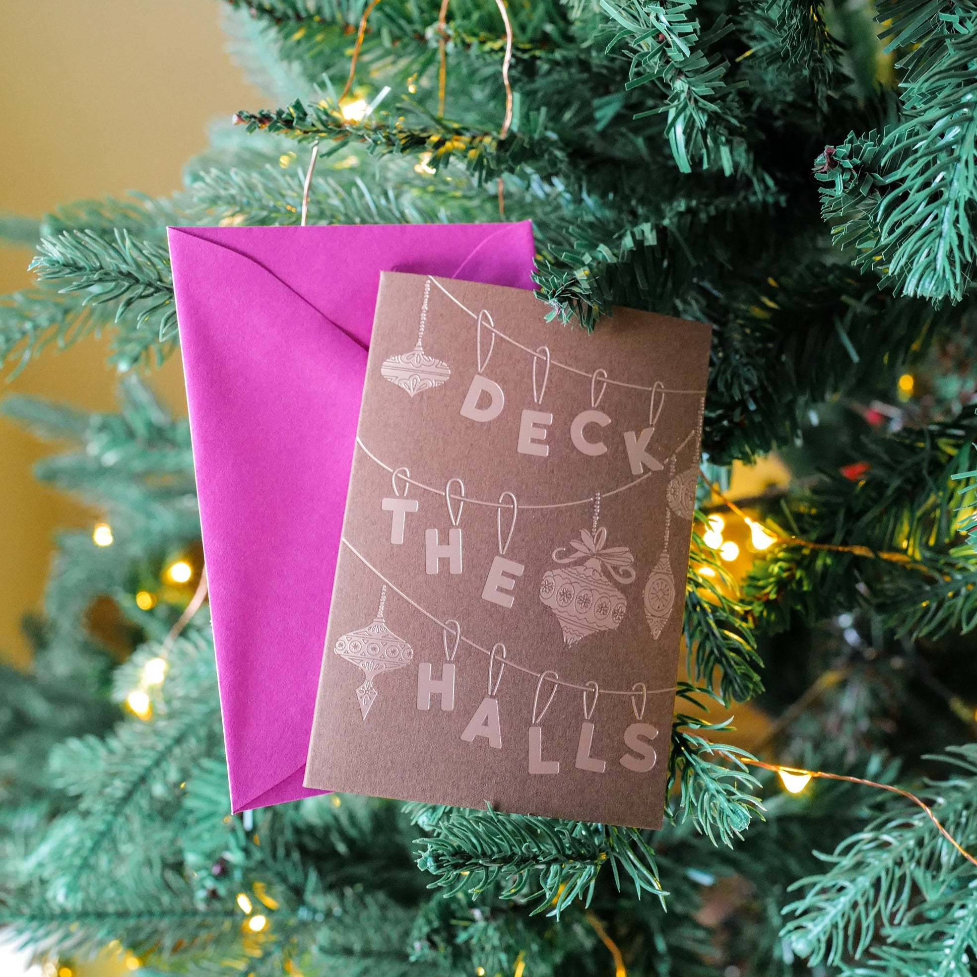Deck the halls ornaments | Holiday card