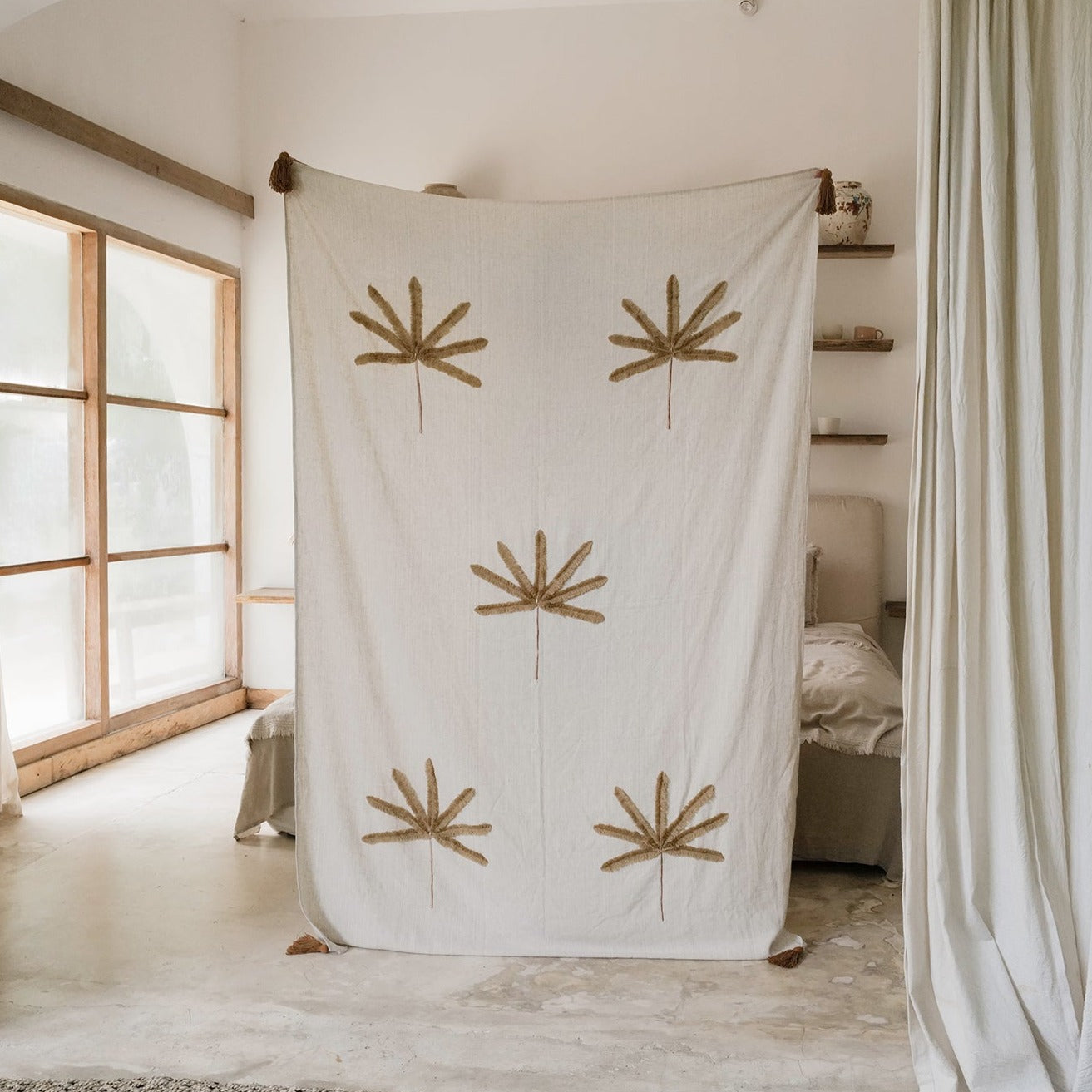 linen throw blanket