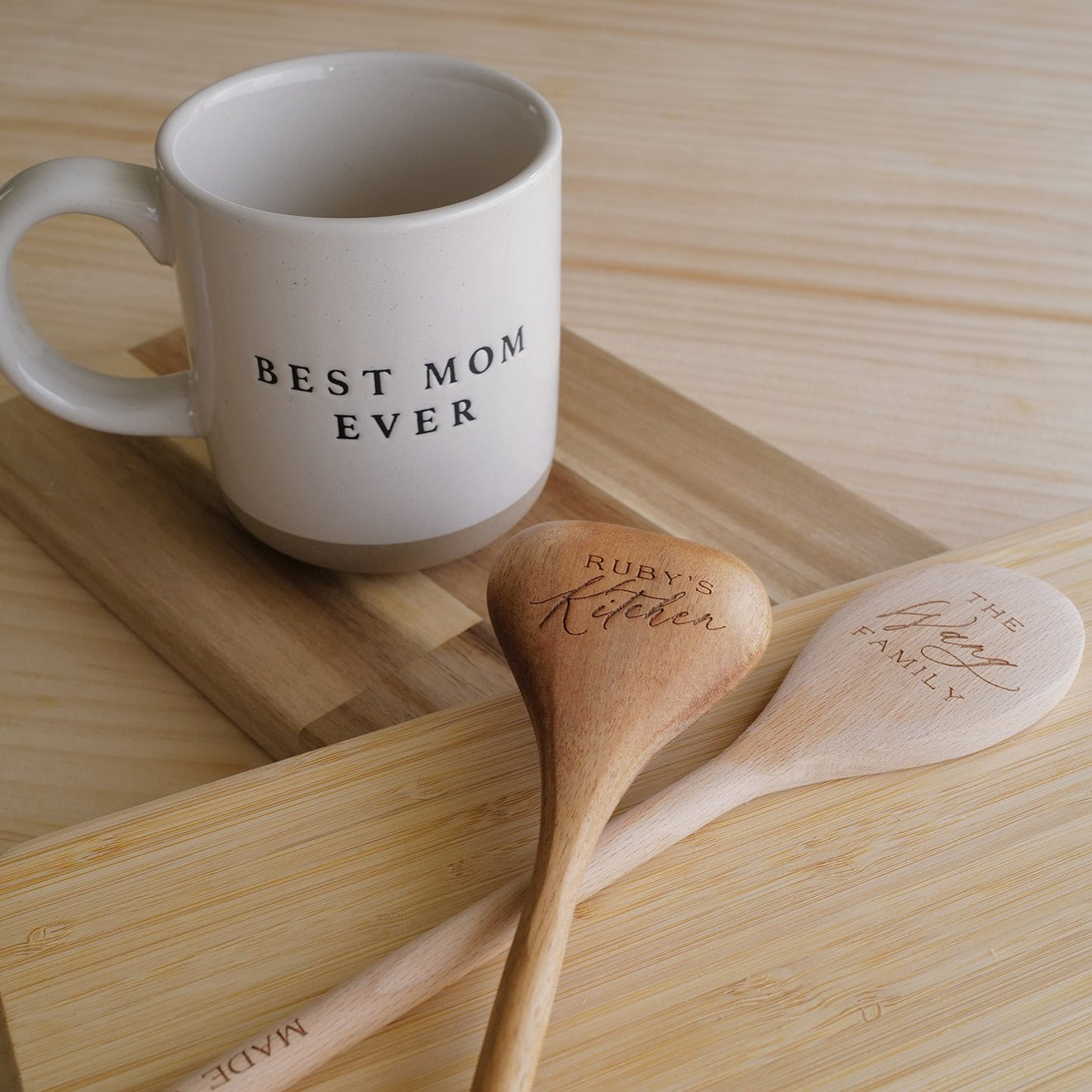 Dear Mom... | Personalized Chef's Spoons + Mug Set