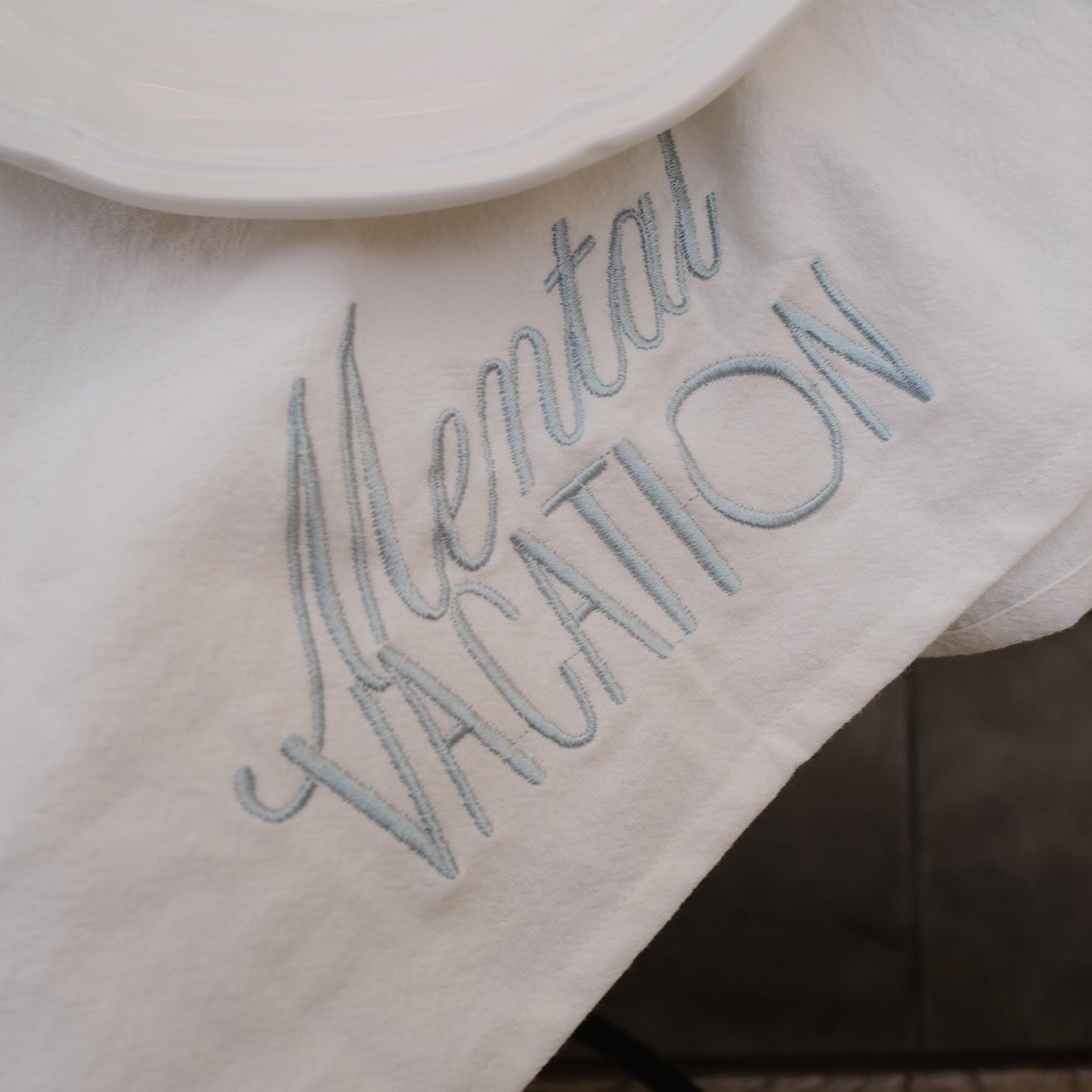 Mental Vacation Cotton Tea Towel