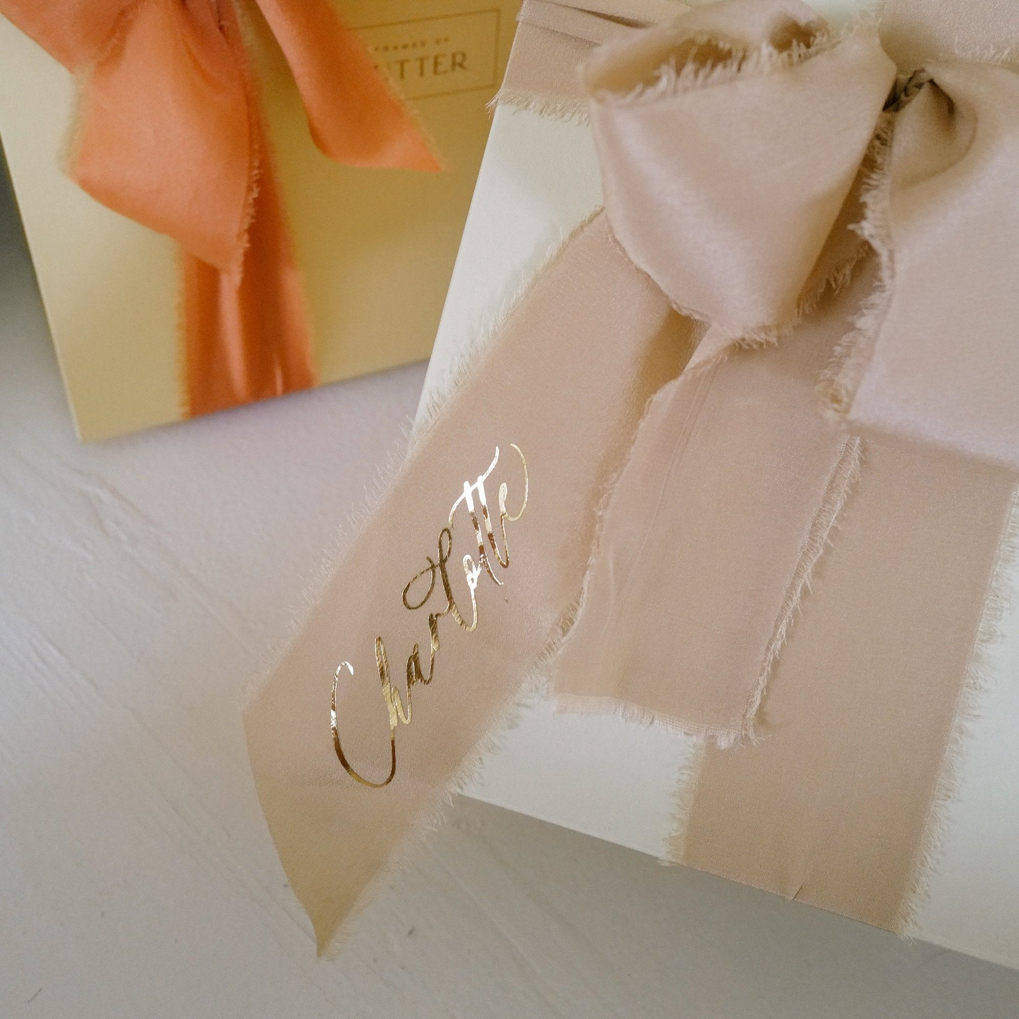 personalized silk ribbons