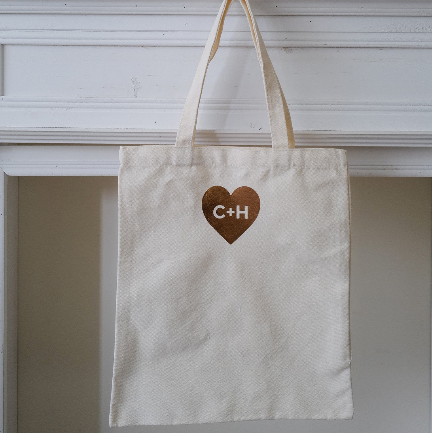 Personalized Heart Tote Bag