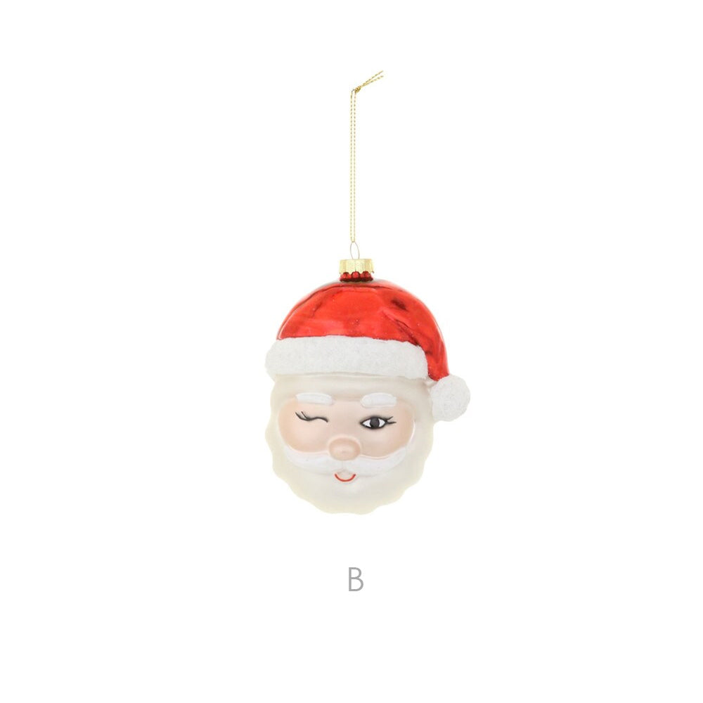 Large Jolly Olde Winky Saint Nick Glass Ornament