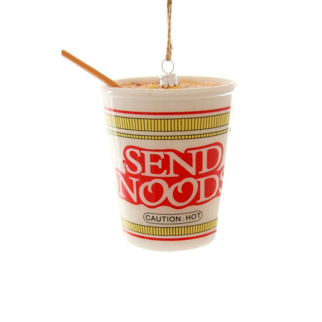 Send Noods Ramen Cup Glass Ornament