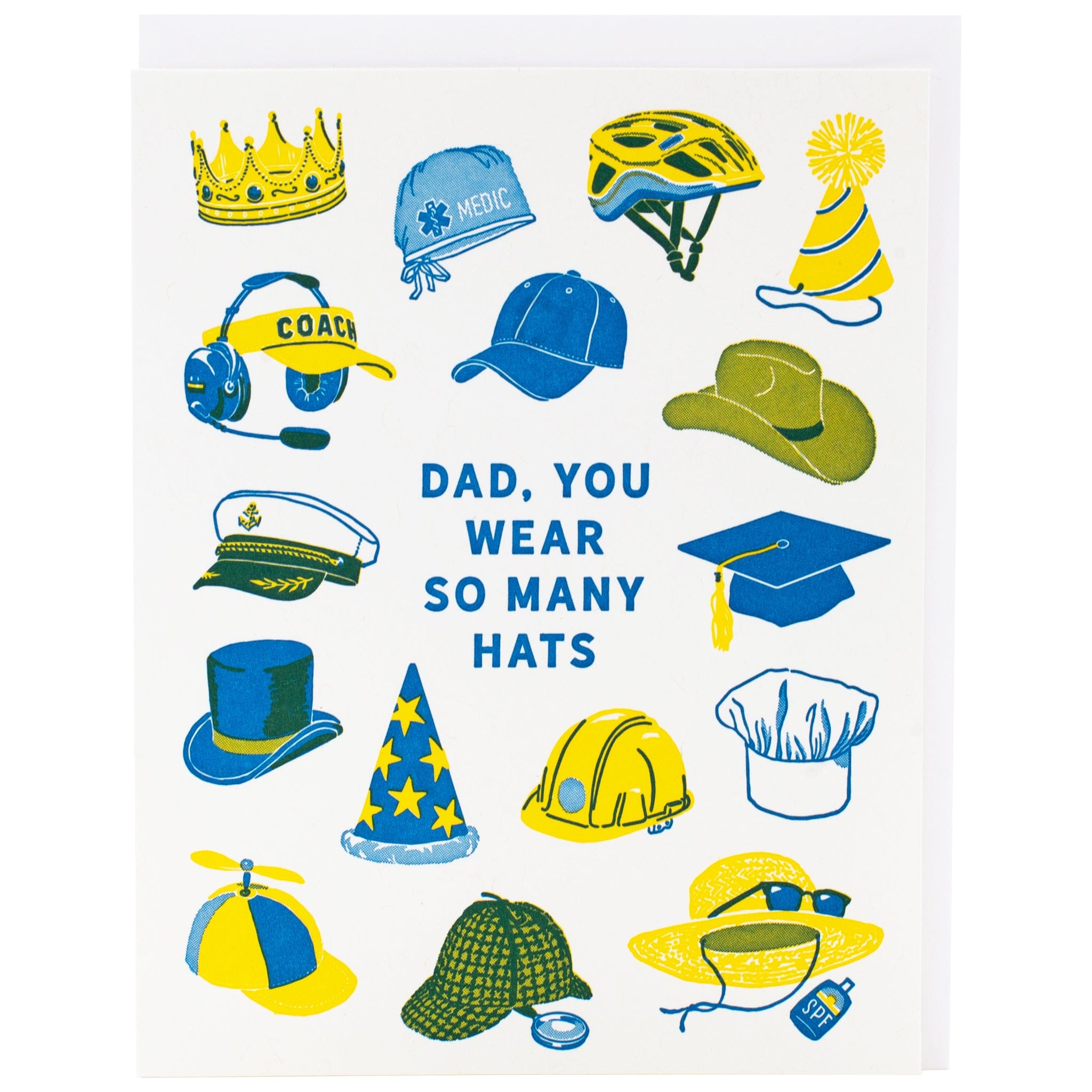 Many Hats Dad Card | Smudge ink