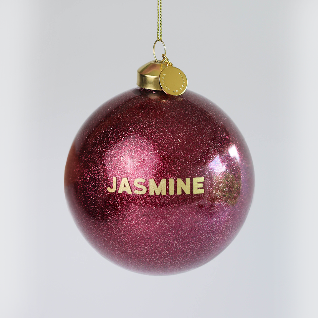 Personalized Glass Bauble | Wild Berry