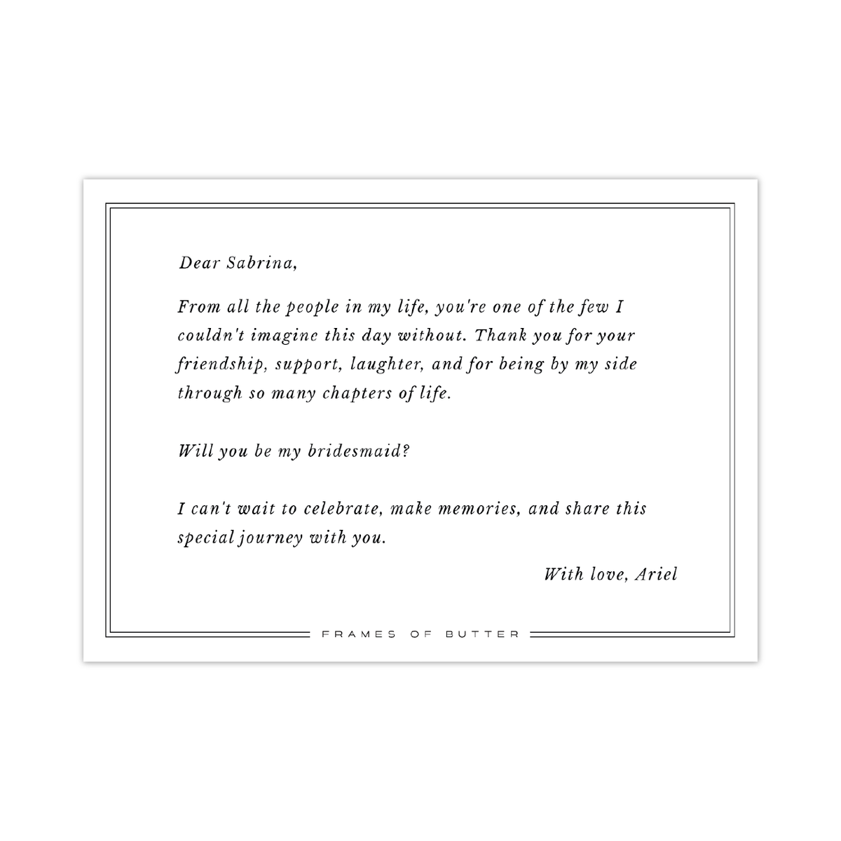Add-On | Card Message Printing