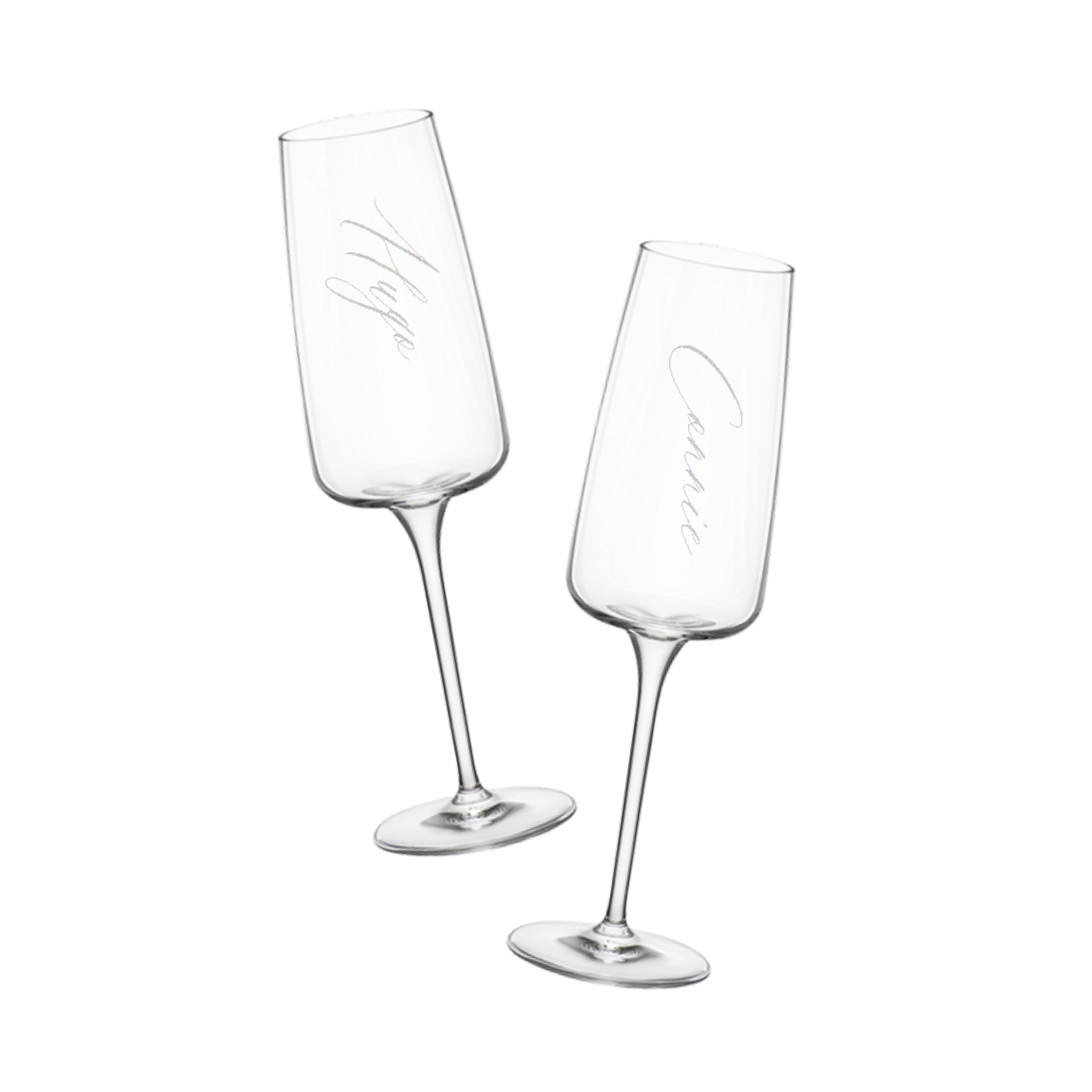Personalized Champagne Glasses Gift Box Set