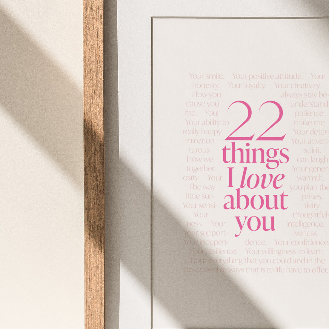 客製掛畫報|Things i love about you