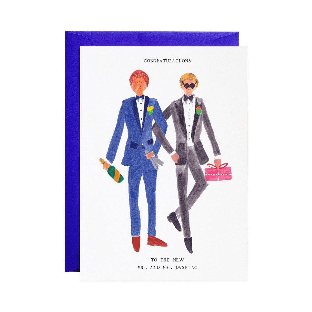 Mr. and Mr. Dashing | Greeting card