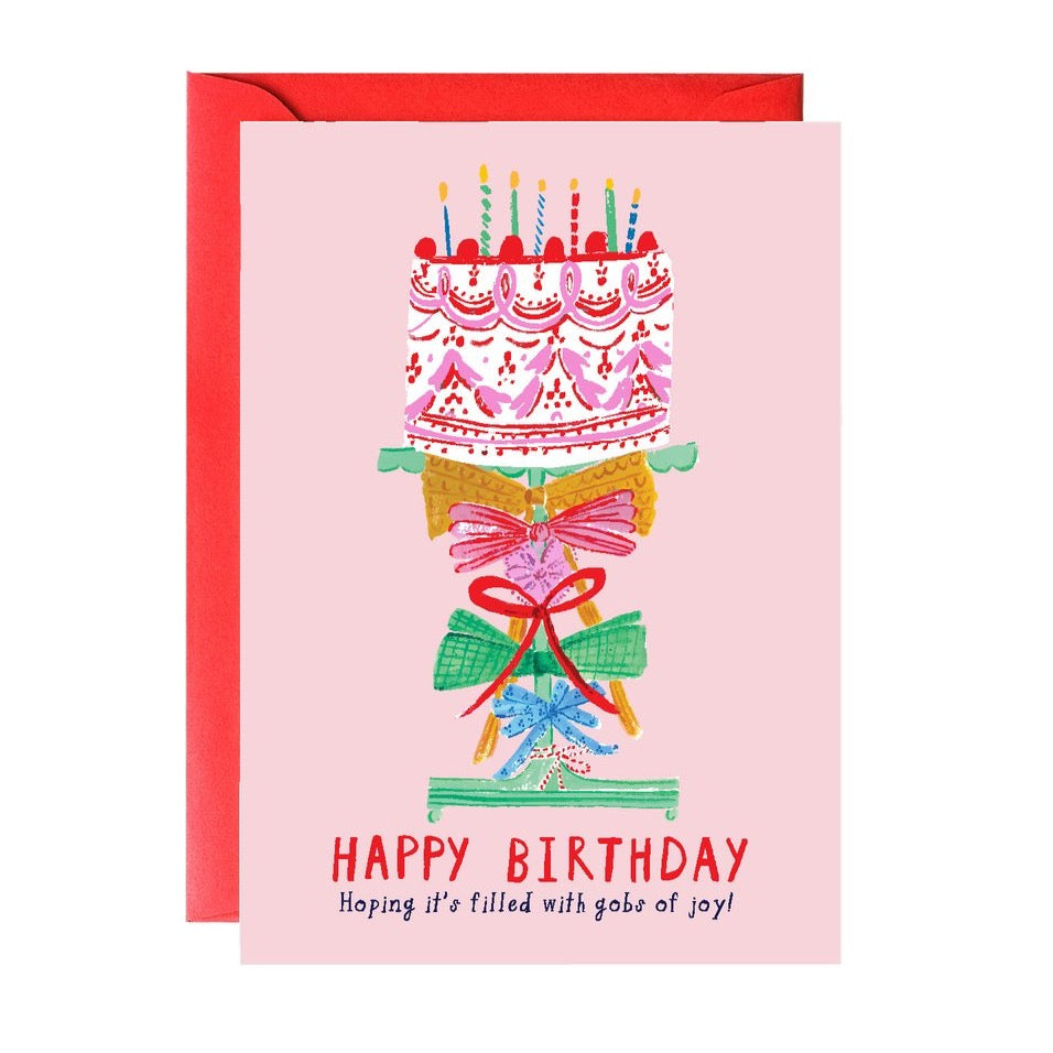 Ribbons on the Cake - Greeting Card