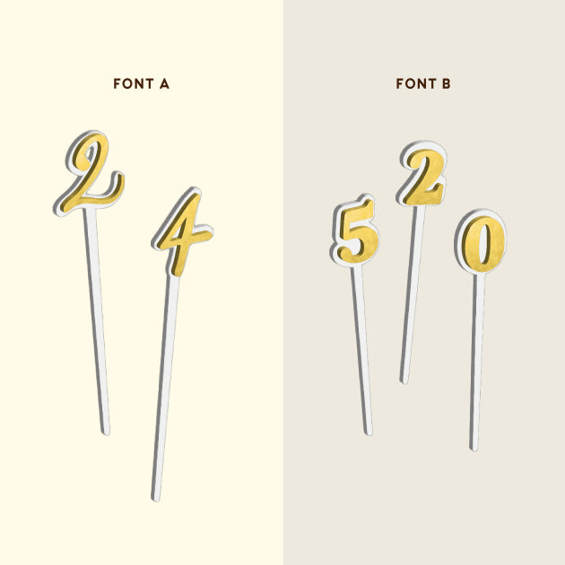 number cake topper 數字蛋糕插牌