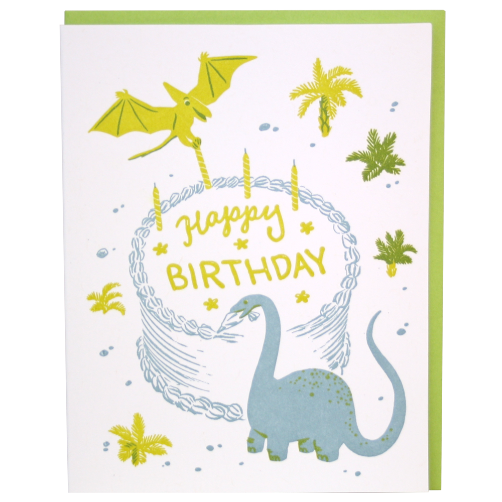 Dinosaur Bakers Birthday Card | Birthday card