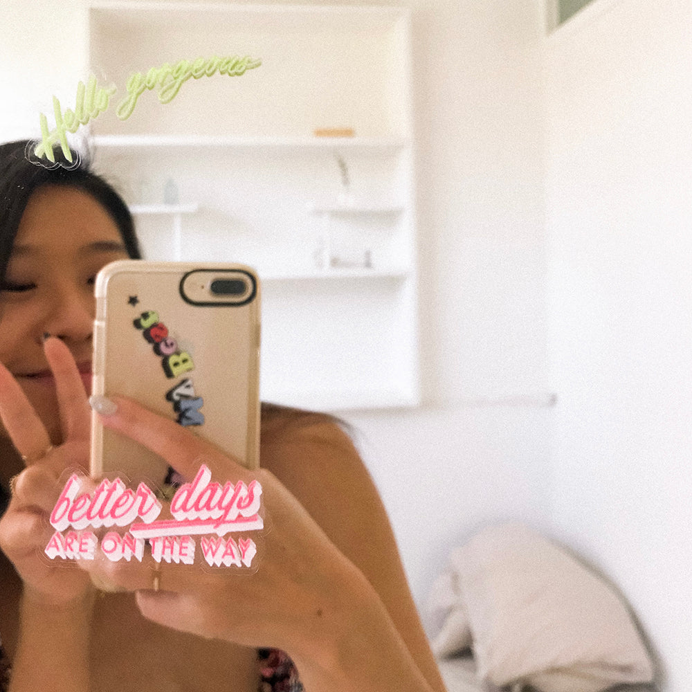 Cuteness Overload color Mirror decal