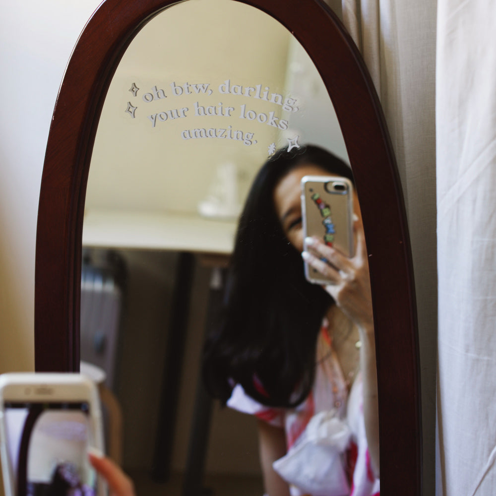 mirror decal sticker Gift present holiday love the flaws friend special