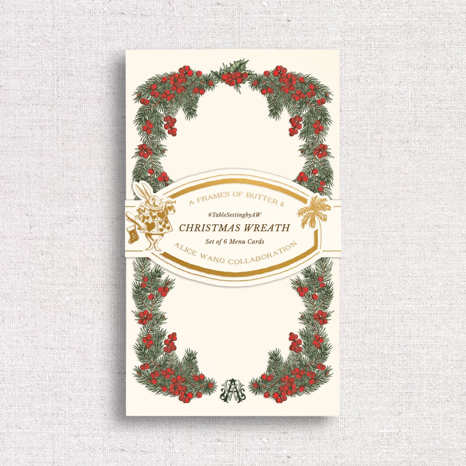 Alice x Butter Christmas Menu Card Set