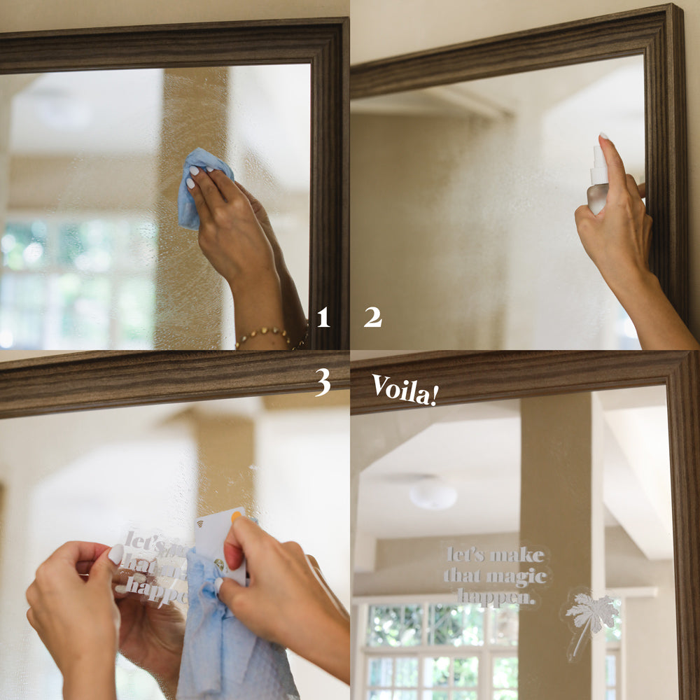 mirror decal sticker Gift present holiday love the flaws friend special