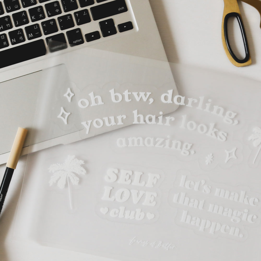 Lovely Vibe Mirror Decal Set of 3