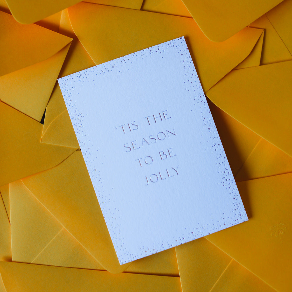 holiday card Christmas quote Tis the season to be jolly Frames of Butter