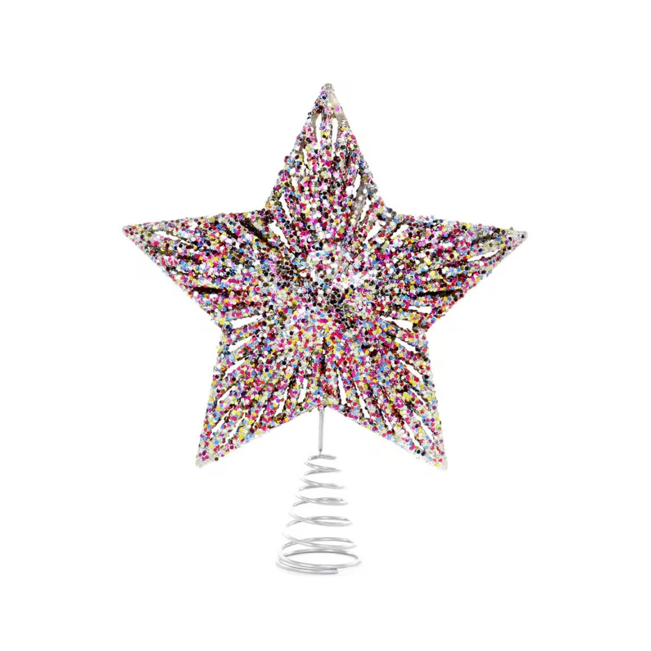 5 Point Glittered Star Tree Topper