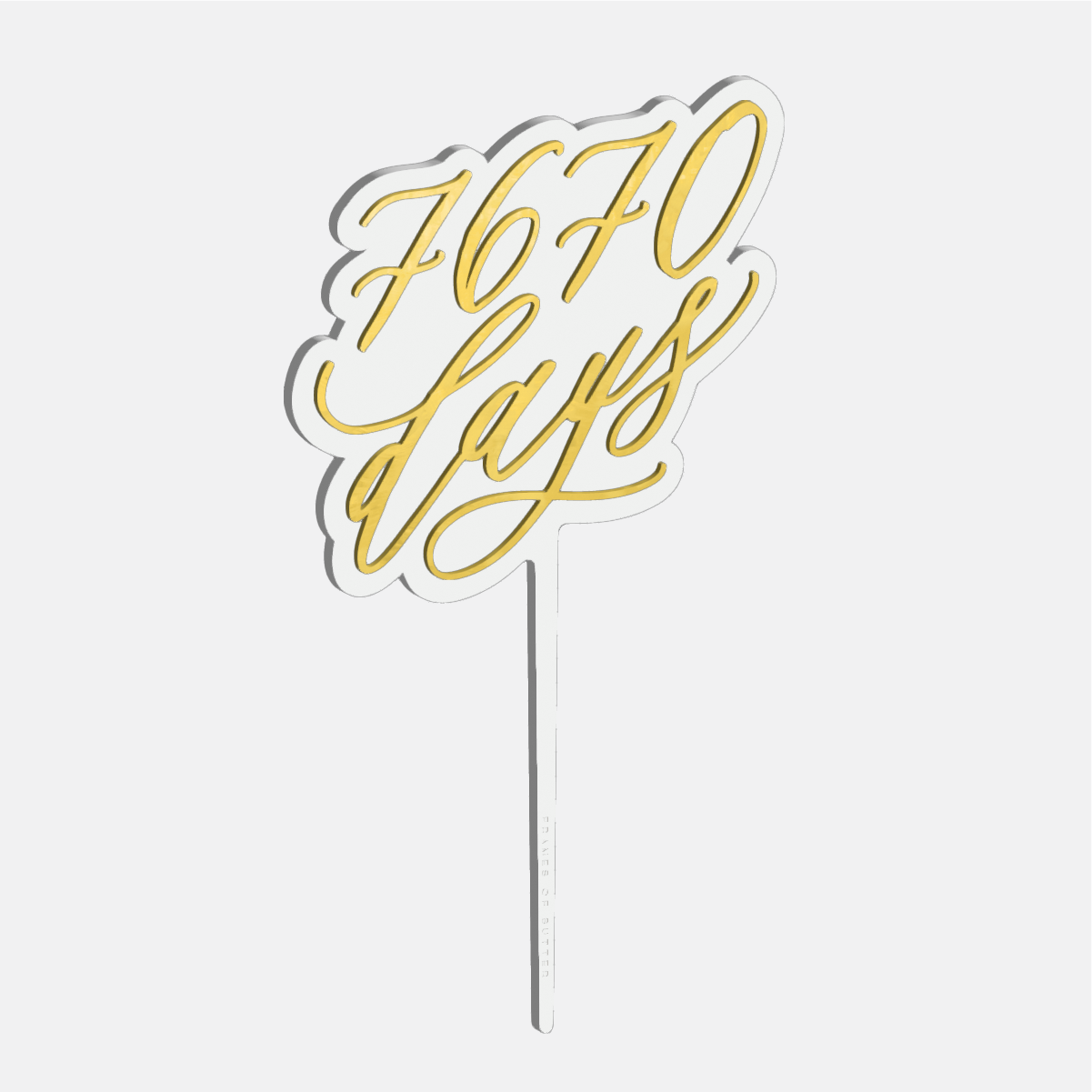 Personalized days Cake Topper
