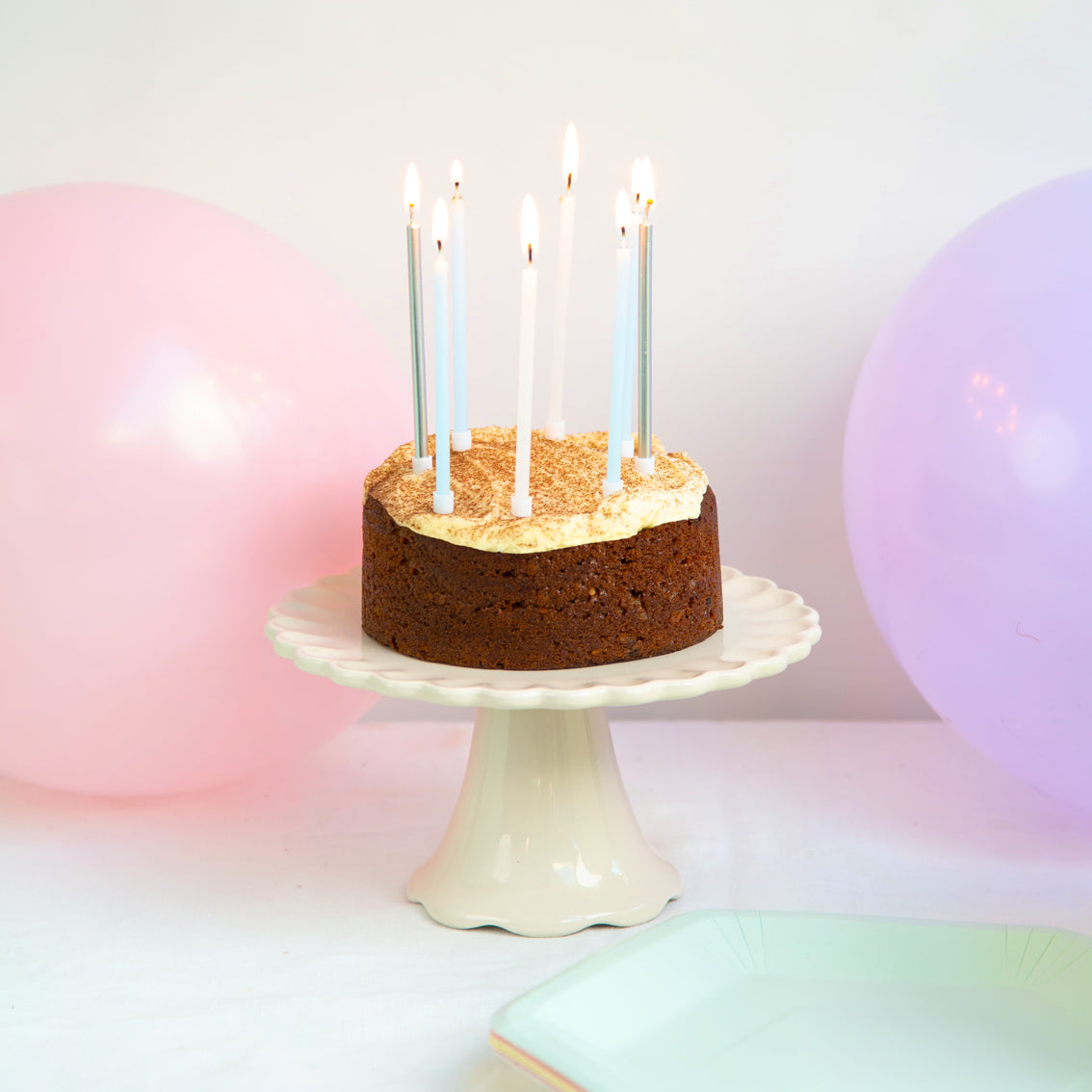 We Heart Blue Birthday Candles - 16 Pack