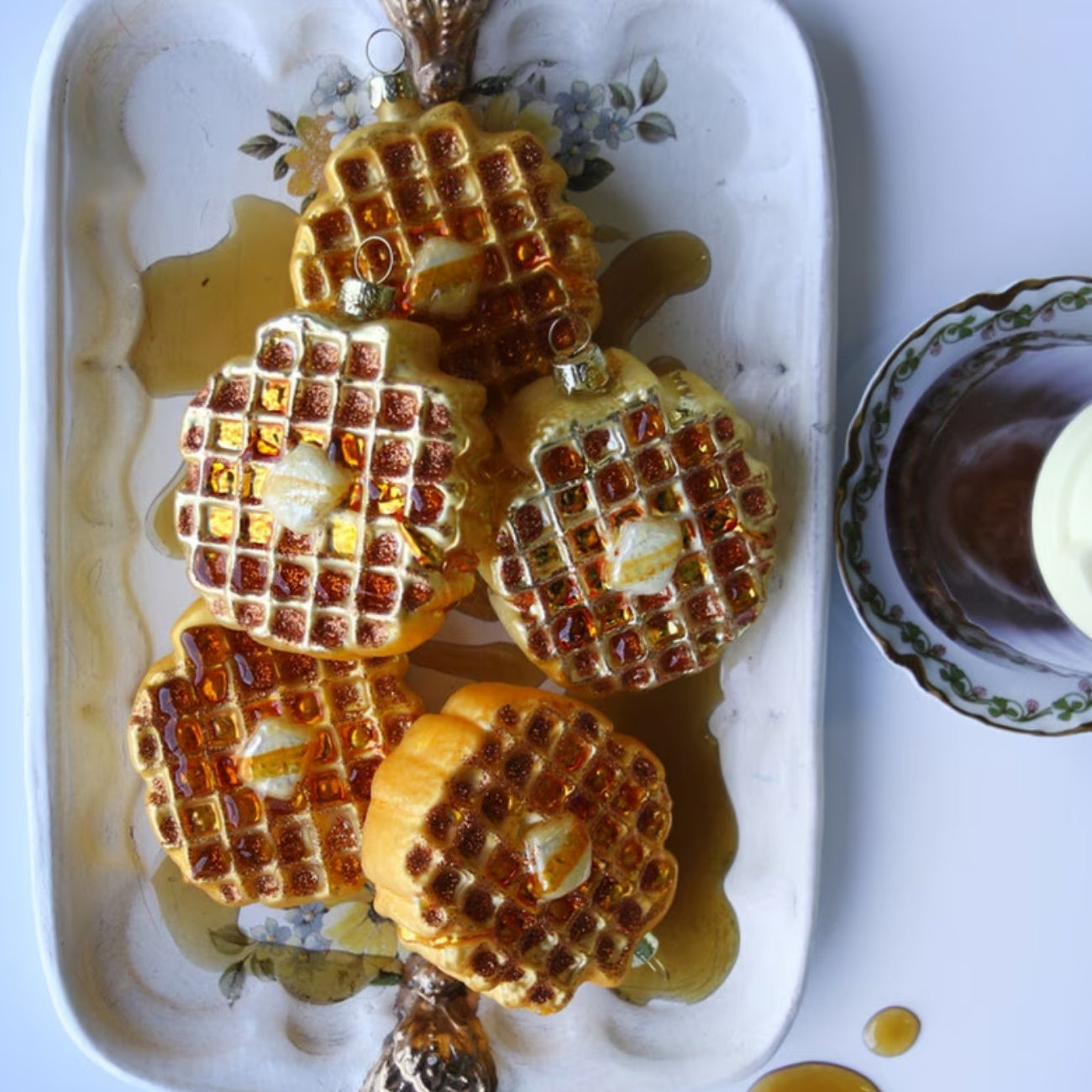 Eggo Waffle with Butter Christmas Ornament