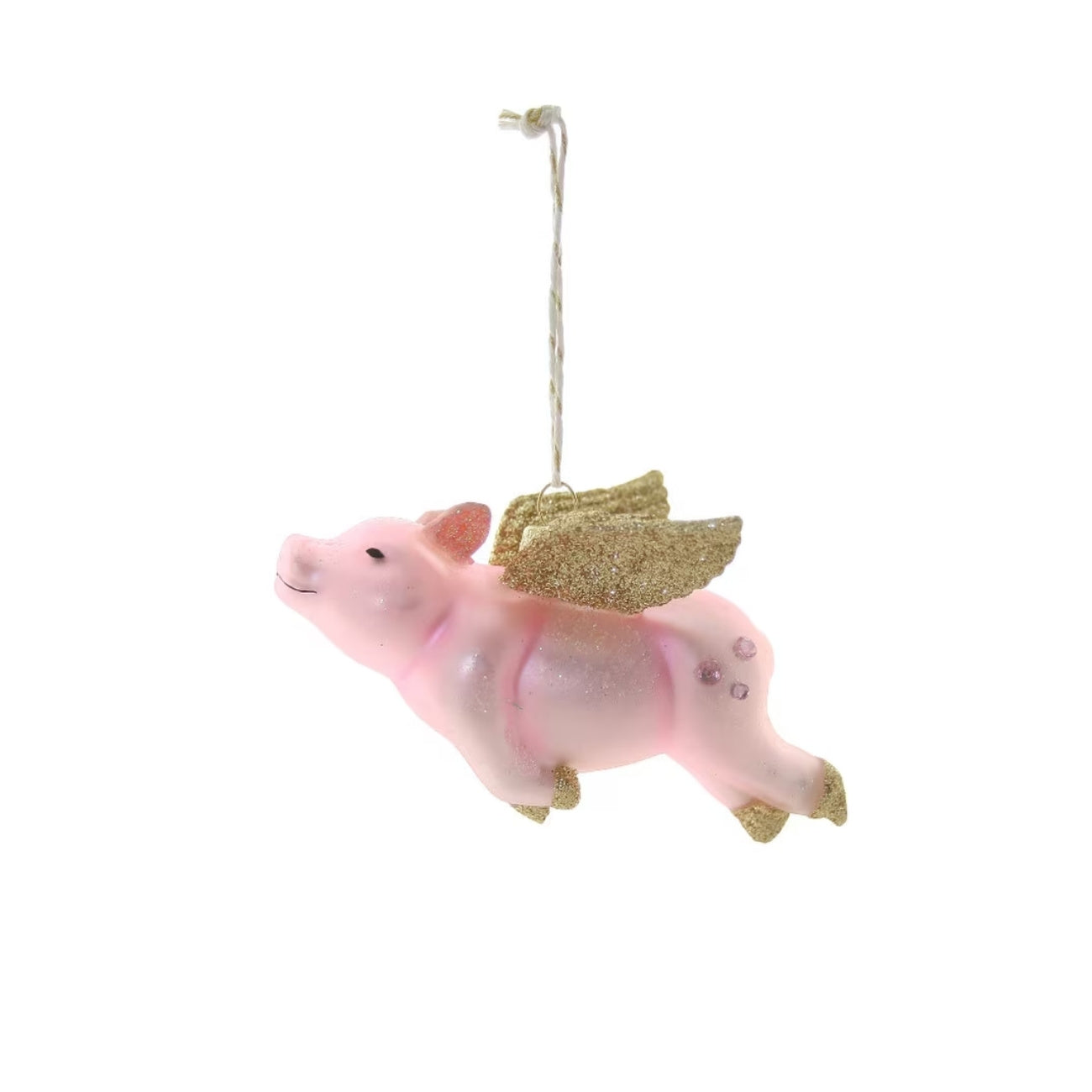 飛天豬聖誕玻璃吊飾