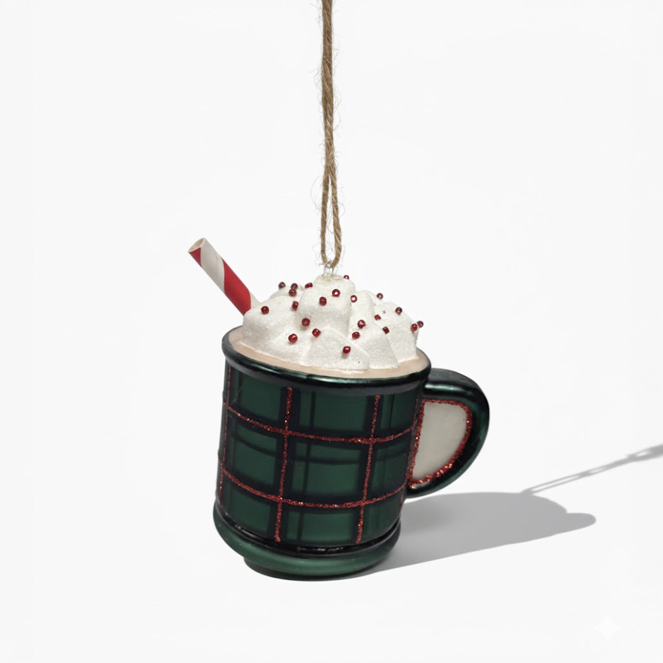 節日熱巧克力玻璃聖誕吊飾