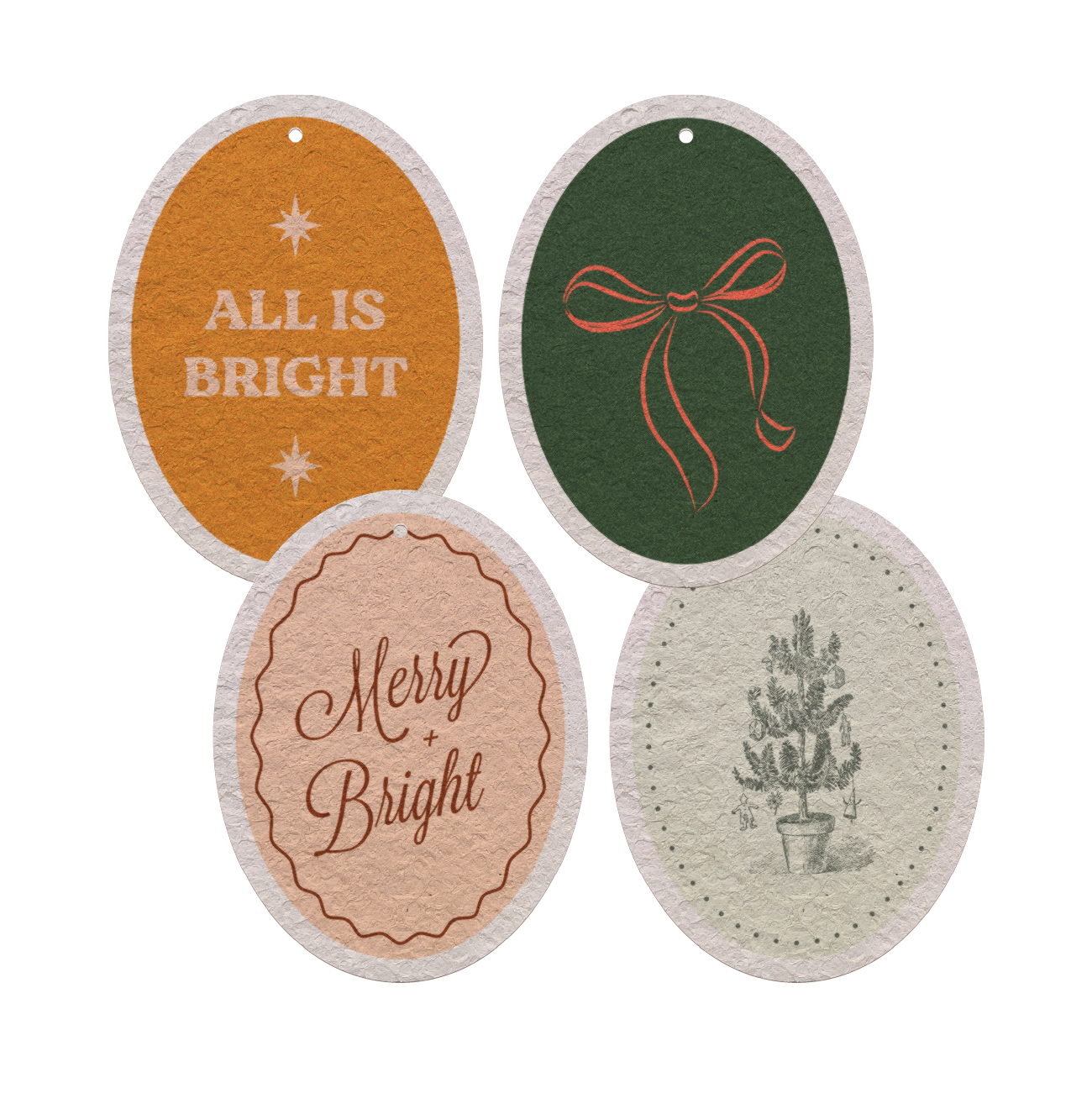 Festive Joy Cellulose Sponges (Set of 4)
