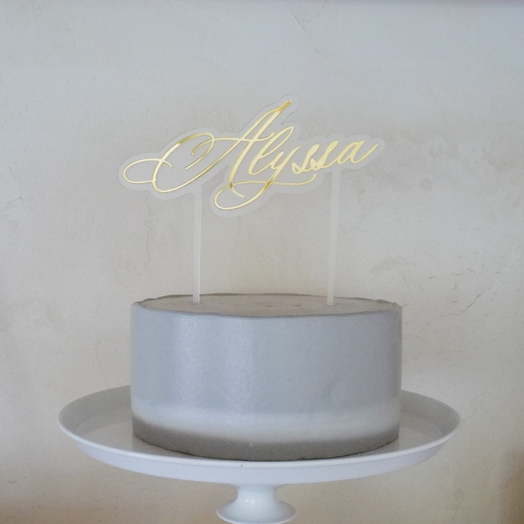 Personalized Double Layered Cake Topper 客製化名字雙層蛋糕插牌 | Frames of Butter