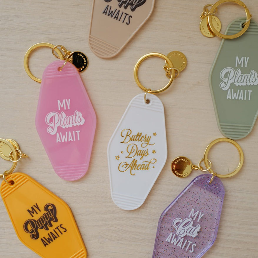 Buttery Days Ahead Motel Keychain