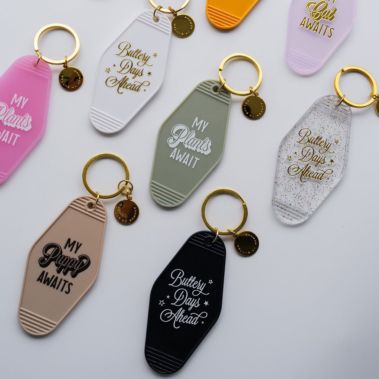Buttery Days Ahead Motel Keychain